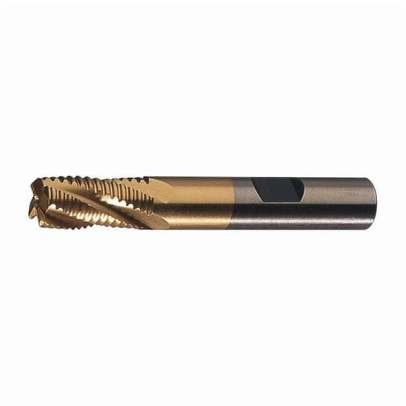 4-Flute PM+ HSS-E Square CC Single Course Roughing End Mill CTD PMRC-TN TiN 3/4x3/4x1-5/8x3-7/8