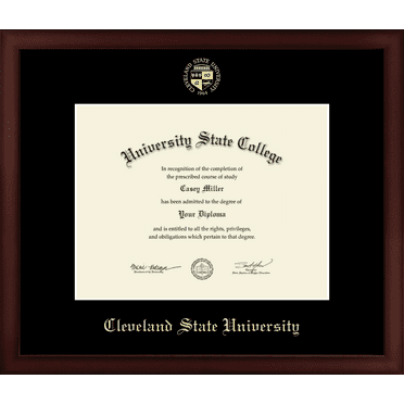 Cleveland State University Diploma Frame, Document Size 11" x 8.5"