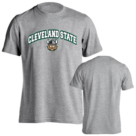 Cleveland State University Vikings Classic Arch with Mascot Short Sleeve T-Shirt