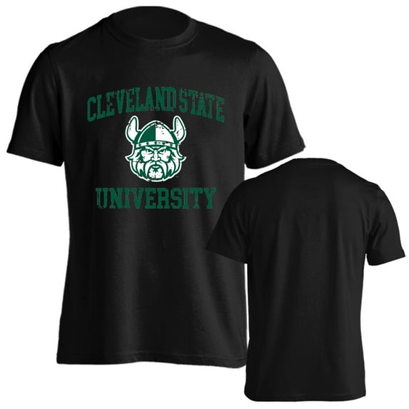Cleveland State University Vikings Distressed Retro Short Sleeve T-Shirt