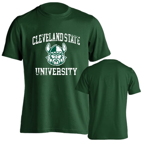 Cleveland State University Vikings Distressed Retro Short Sleeve T-Shirt
