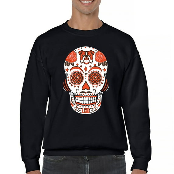 Cleveland Sugar Skull Crewneck Sweatshirt Game Night CLE Fantasy Football Fan