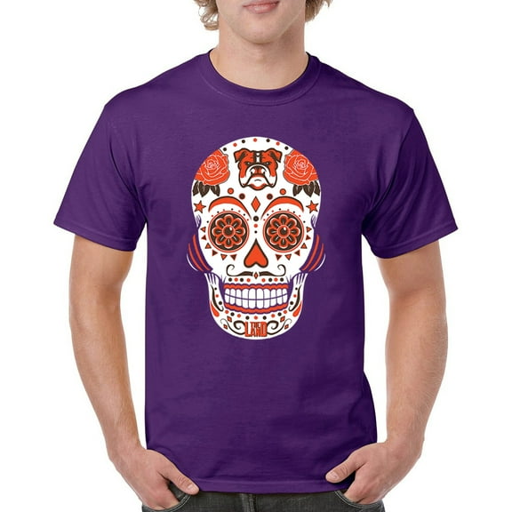 Cleveland Sugar Skull T-shirt Game Night CLE Fantasy Football Fan Men's Tee