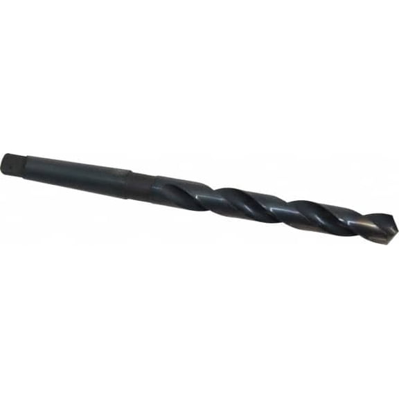 Cleveland 11/16", 2MT 118 Point HSS Taper Shank Drill Bit Oxide Finish, 5-3/8" Flute Length, 9-1/4" OAL, Spiral Flute, Series 2410