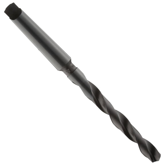 Cleveland 2412 High Speed Steel Oversized Taper Shank Drill Bit, Black Oxide, #3 Morse Taper Shank, 135 Degree Split Point, 11/16" Dia. x 10" Lg (Pack of 1)