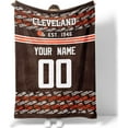 thumbnail image 1 of Cleveland Throw Blanket Custom Name and Number Blanket for Men Women Boy Gifts, 1 of 5