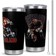 thumbnail image 1 of Cleveland Tumbler Cup - Gifts for Men in Cleveland - 20 OZ Insulated Stainless Steel Coffee Travel Mug with Lid and Straw, 1 of 6