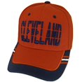 thumbnail image 1 of Cleveland Window Shade Font Men's Adjustable Baseball Cap (Red/Navy), 1 of 2