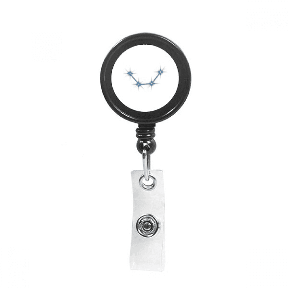 Clever Beautiful Lucky Stars Retractable Keychain Badge Holder ID Badge