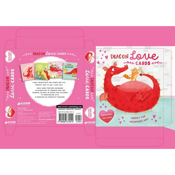 Clever Cards Dragon Love Cards, (Hardcover)