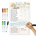thumbnail image 1 of Clever Clean Dry Erase Chores Chart, Reusable Reward Chart, Non-Magnetic Chore Board Clings to Any Smooth Surfaces, 6 Whiteboard Markers Included, 1 of 7