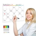 thumbnail image 1 of Clever Clean Non-Magnetic Dry Erase Calendar for Fridge, Reusable Calendar with 6 Dry Erase Markers, Dry Erase Fridge Calendar, Whiteboard Calendar Sticks to Any Smooth Surface, 1 of 6