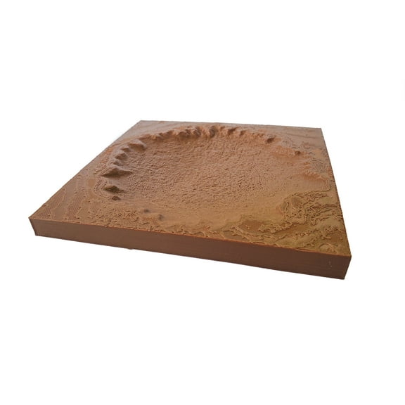 Clever Contraption 3D Mars Topography Map – Victoria Crater, 1000km Area, Copper Color