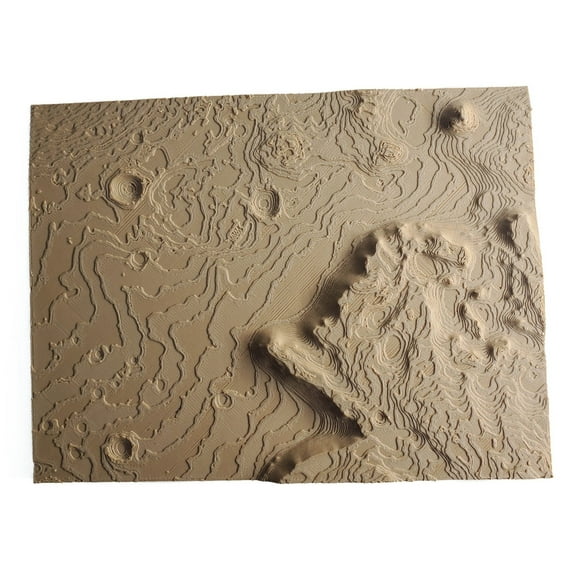 Clever Contraption 3D Topography Model of Jezero Crater Delta – NASA Perseverance Rover Landing Site | Mars Copper Color