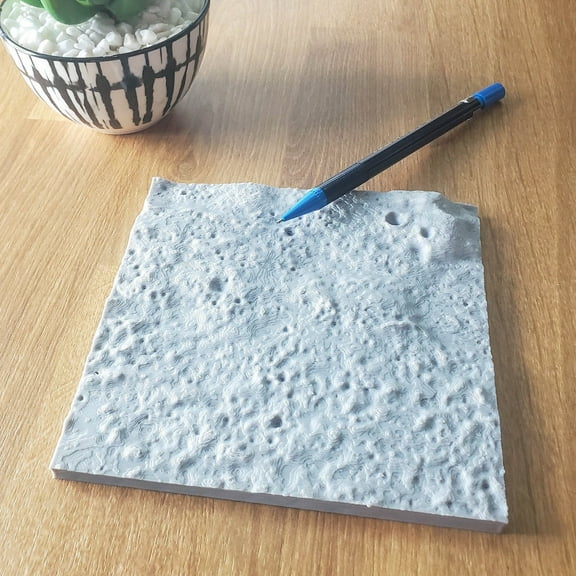 Clever Contraption Apollo 14 3D Topographical Model – Fra Mauro Landing Site, Educational Lunar Map, 30x30 km