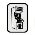 thumbnail image 1 of Clever Contraption Arcade Sign | Retro Game Console Wall Decor | Black & White, 1 of 1