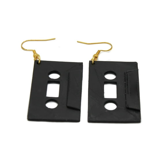 Clever Contraption Cassette Tape Earrings – Retro Music Lover Gift