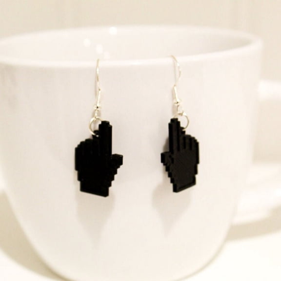 Clever Contraption Cursor Dangle Earrings – Fun Fashion Jewelry for All Ages