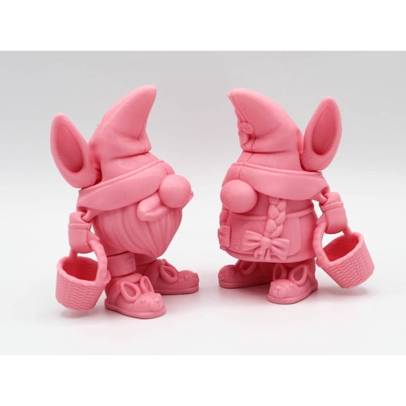 Clever Contraption Easter Fidget Gnome Set (Boy & Girl) – Springtime Articulated Novelty Toys for Kids & Adults