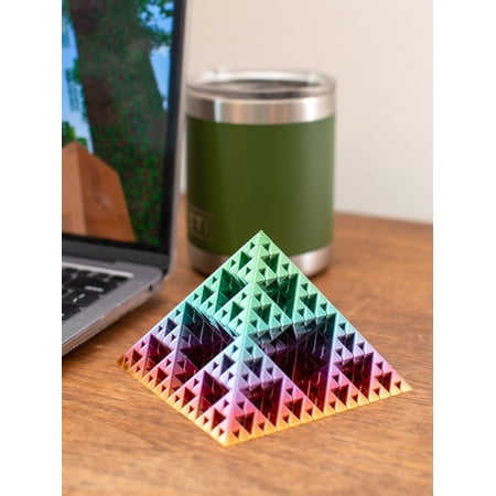 Clever Contraption Fractal Puzzle Pyramid | 3D Mathematical Brain Teaser for Adults &