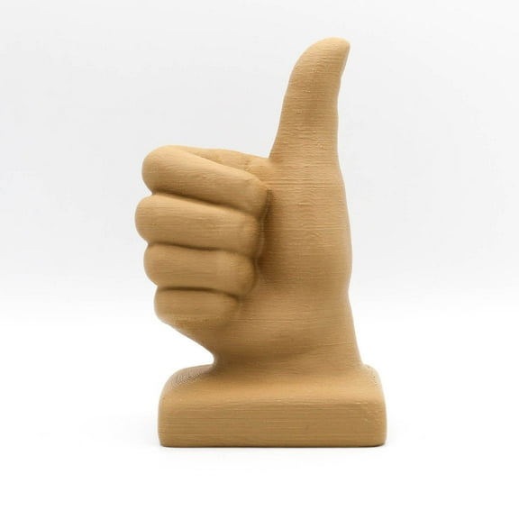 Clever Contraption Good Job Thumbs up Trophy – PLA Plastic Award Statue for Winners, Recognition Gift