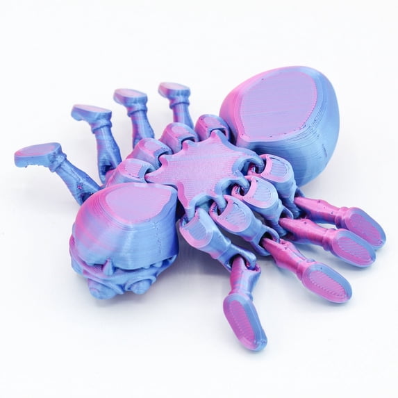 Clever Contraption Jumbo Friendly Fidget Spider | Flexible Articulating 3D Printed Companion for & Adults