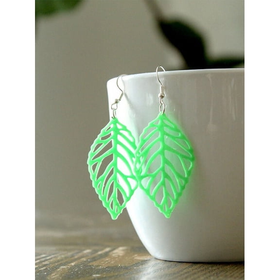 Clever Contraption Leaf Dangle Earrings – Nature-Inspired Jewelry for Teens & Adults