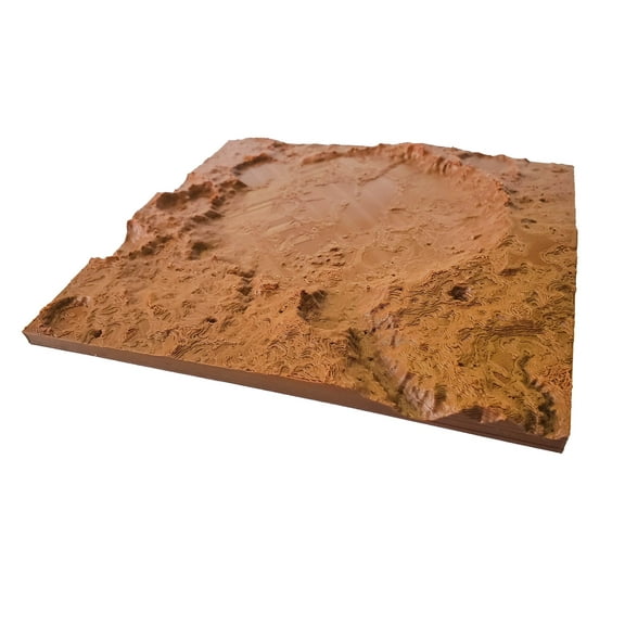 Clever Contraption Mars 3D Topography Model of Gusev Crater – NASA Spirit Rover Landing Site | Copper Color