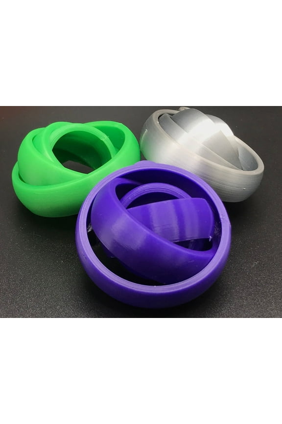 Clever Contraption Mini Gyro Fidget Keychains | Set of 3 Portable Spinners for Kids & Adults
