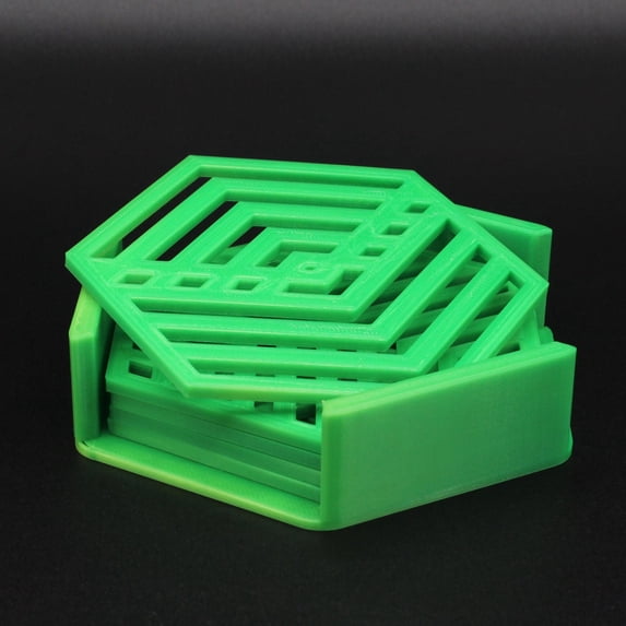 Clever Contraption Modern Geometric Cup Coaster Set – Set of 5