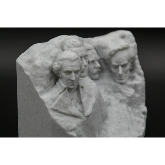 Clever Contraption Mount Rushmore Statue – 3D Printed National Monument Figurine, PLA Plastic