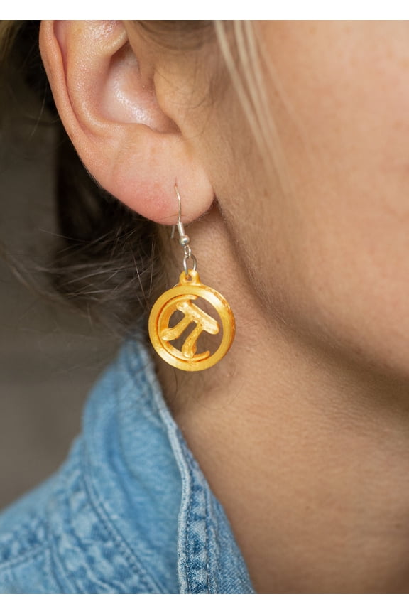 Clever Contraption Pi Symbol Spinner Earrings – Geeky Math Jewelry for Adults & Teens