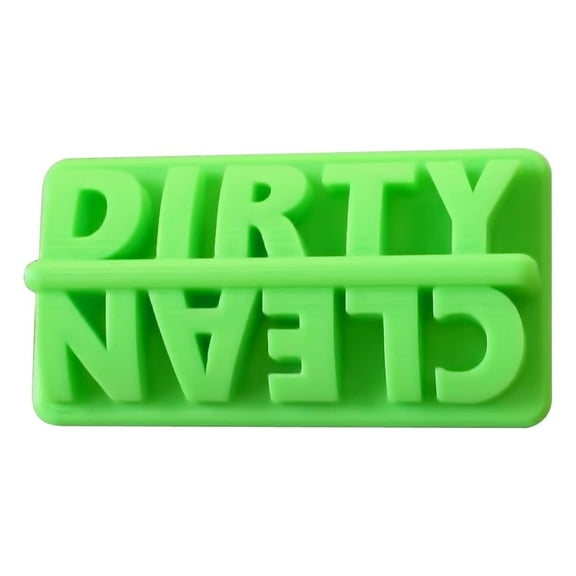 Clever Contraption | Reversible Clean and Dirty Sign | Double-Sided Kitchen Indicator (Black/White)