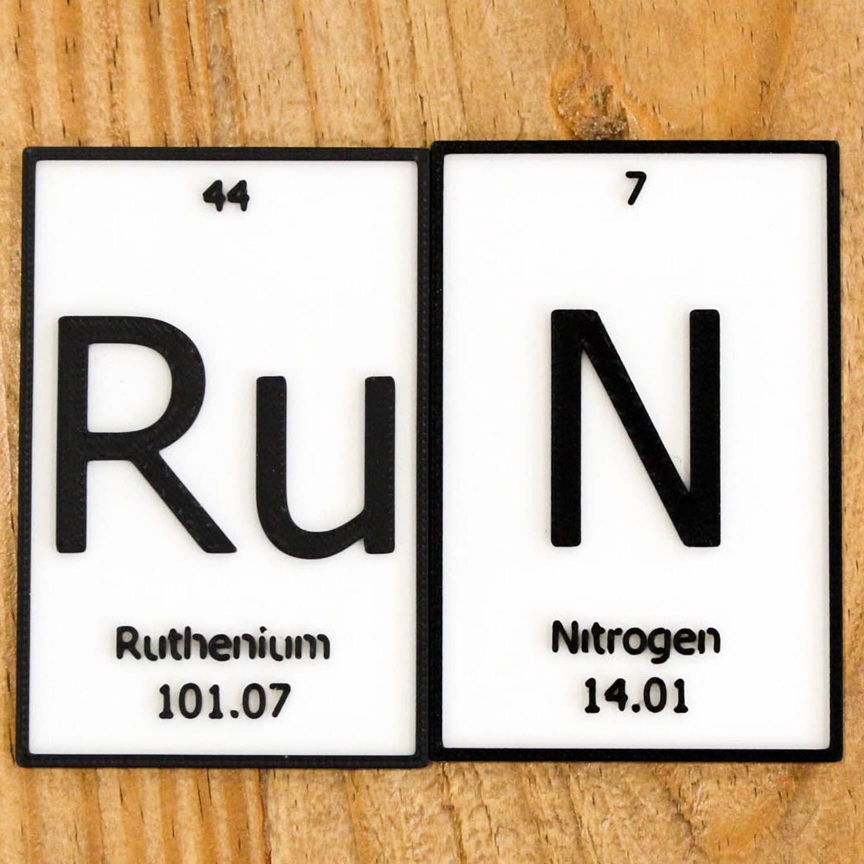 Clever Contraption Run Sign | Periodic Table of Elements Desk, Wall, or ...