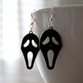 thumbnail image 1 of Scream Ghost Earrings – Spooky Cute Halloween Dangles for Teens & Adults, 1 of 4