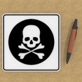 thumbnail image 1 of Sign | Skull Warning Sign - Black & White, 1 of 4