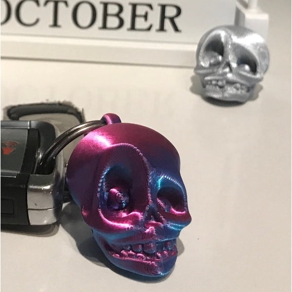 Clever Contraption Small Skull Keychain – Gothic Accessory for Bags, Backpacks, or Keys