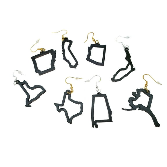 Clever Contraption State Earrings – Choose Your State | Lightweight Jewelry for All Ages