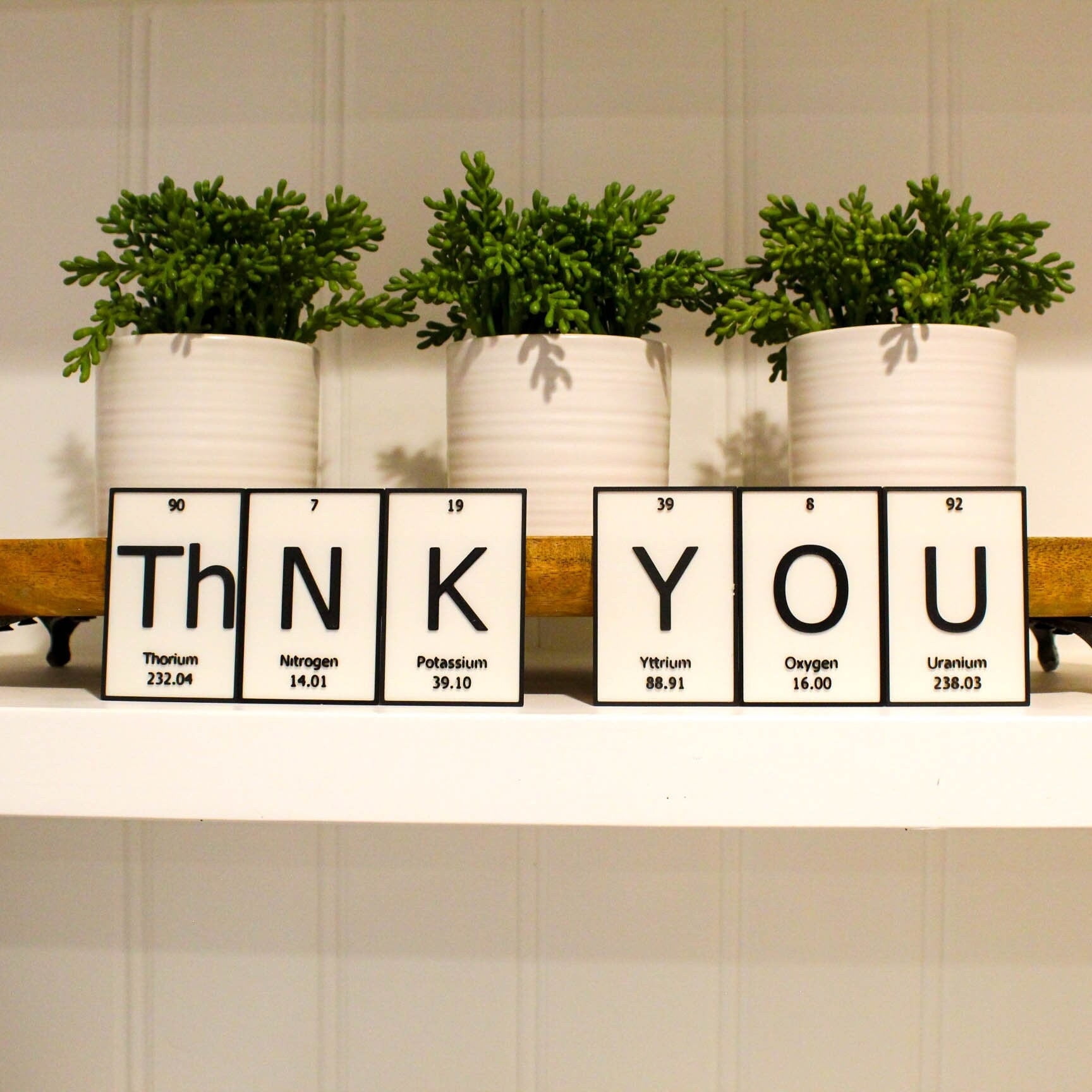 Clever Contraption Thank You Name Plate | Periodic Table Style Desk ...