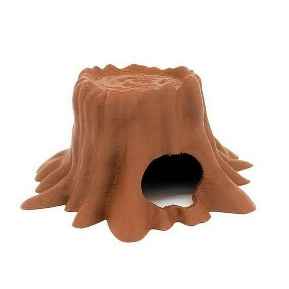 Clever Contraption Tree Stump Pet Hide – Terrarium Habitat Decor for Hamsters, Reptiles, and Aquarium Enclosures