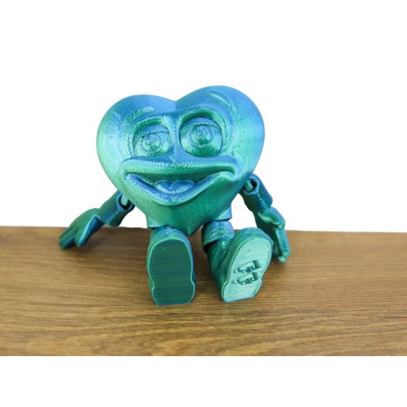 Clever Contraption Valentine Heart Fidget – Jumbo Flexible Articulating Figurine