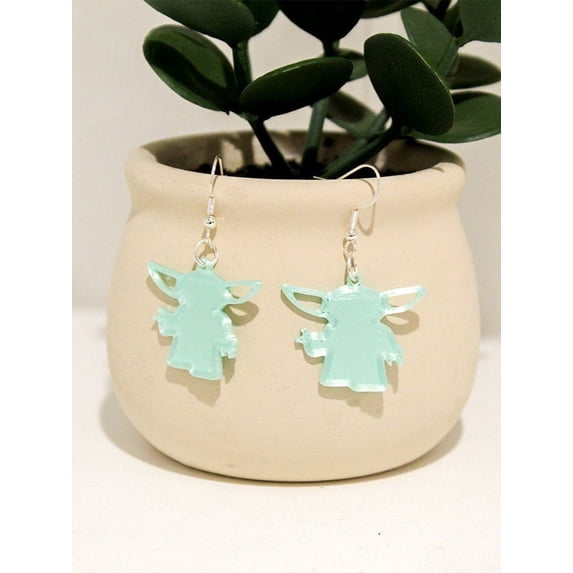 Clever Contraption Yoda Dangle Earrings – Galactic Jewelry for Teens & Adults