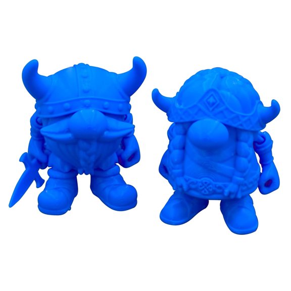 Viking Gnome Figurine Set, Male and Female, Resin Miniatures, Multicolor