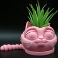 thumbnail image 1 of Clever Contraptions Whimsical Cat Planter Pot for Indoor Plants - Medium | 2-Part Design, 1 of 9