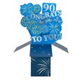 thumbnail image 1 of Clever Cube Pop Up Card - 90th Birthday - Fireworks, 1 of 4
