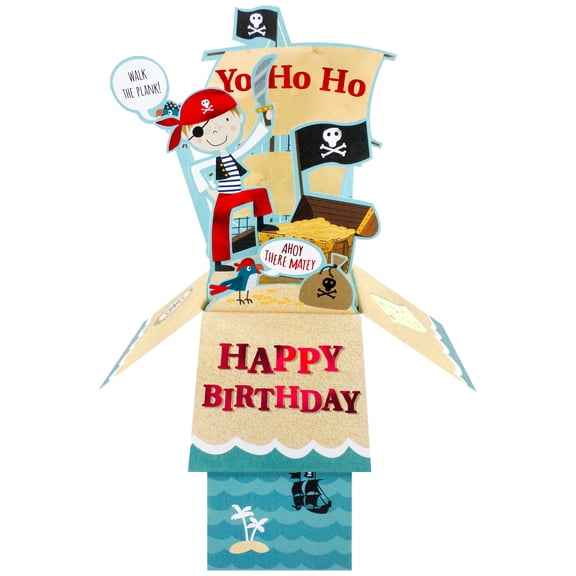 Clever Cube Pop Up Card - Birthday - Pirates
