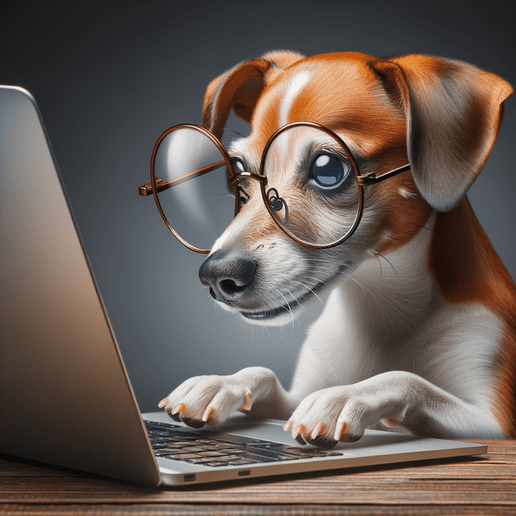 Clever Dog Typing on Laptop with Glasses Toy Educational Game Children's Gift Props Puzzle for Adult Accessories 300 PCS