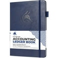 thumbnail image 1 of Clever Fox Accounting Ledger Book - Accounting Log for Small Businesses & Personal Use - Columnar Journal for Tracking Money, Expenses, Deposits & Balance - Hardcover, Large, 7x10″ (Dark Blue), 1 of 7