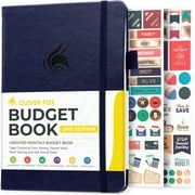 Clever Fox Budget Book 2.0 - Financial Planner Organizer & Expense Tracker Notebook. Money Planner for Monthly Budgeting and Personal Finance. Colored Edition, Compact Size (5.3 x 7.7) - Dark Blue