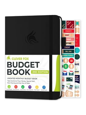 Clever Fox Budget Book 2.0 - Financial Planner Organizer & Expense Tracker Notebook. Money Planner for Monthly Budgeting and Personal Finance. Colored Edition, Compact Size (5.3